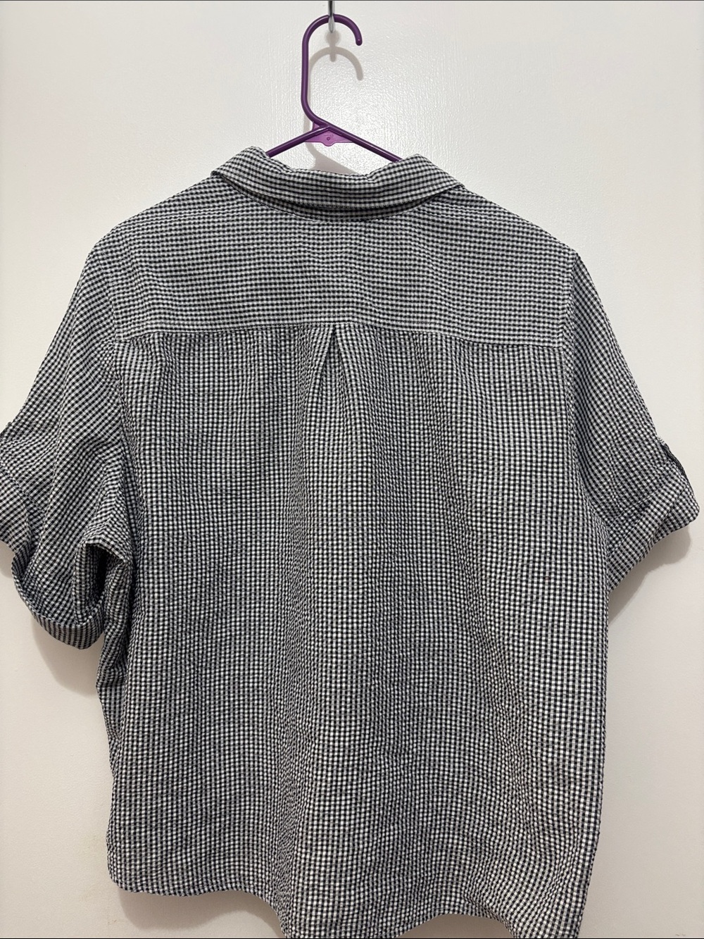CD Daniels XL Black & White Gingham Short Sleeve Shirt - Picture 3 of 7